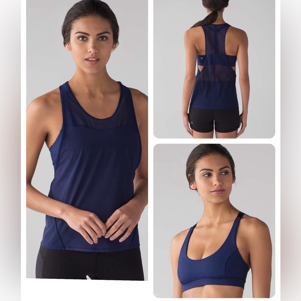 NWOT Lululemon Light N Breezy Tank Top in Hero Blue (Size 8)
